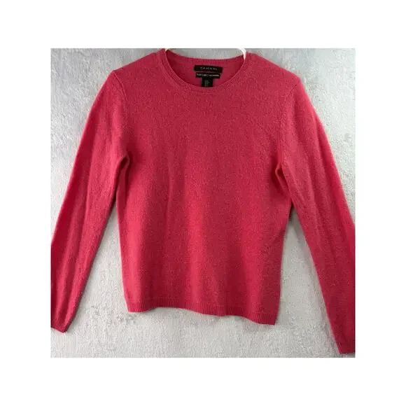 Tahari Pure Luxe Cashmere Sweater – Pink – Size M - Picture 4 of 6